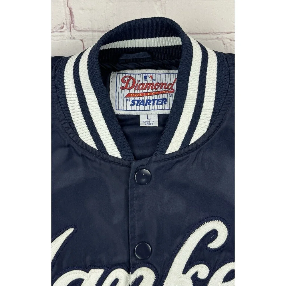 Vintage New York Yankees Starter Jacket Satin MLB Diamond Collection Men’s Large